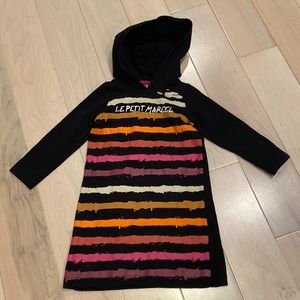 Le Petit Marcel Little Marcel girls soft stretch hooded jersey dress